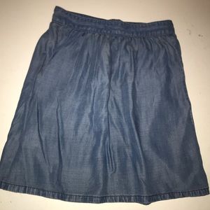 Madewell - lightweight midi denim skirt